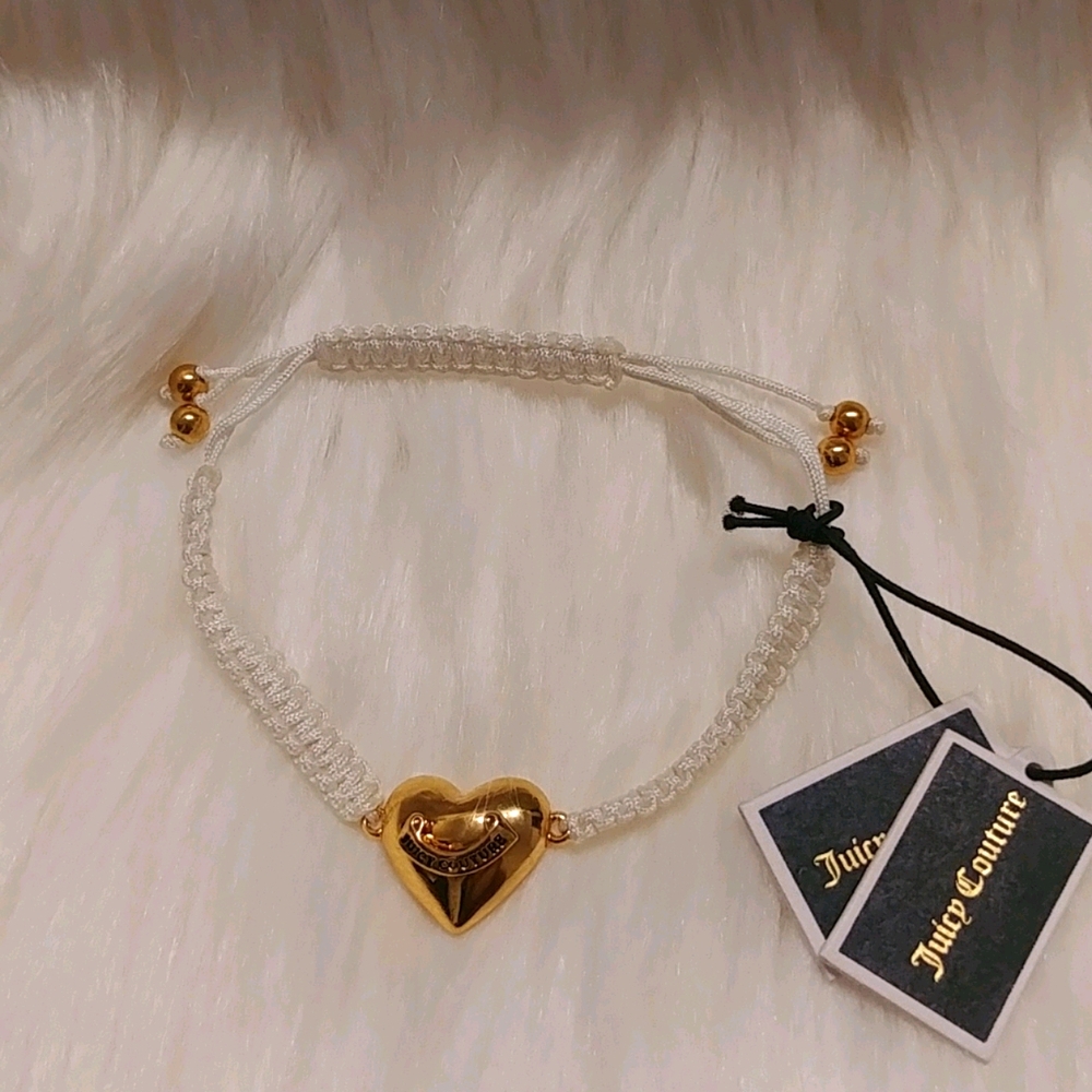 Juicy Couture Woven Goldtone Heart Necklace